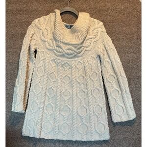 Peruvian Trading Company Fisherman's Wool Knobby Knit Sweater Oatmea/Cream‎ M